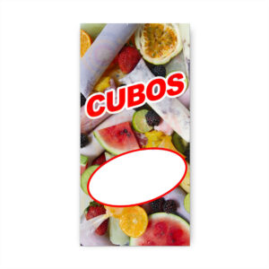 Pendón Publicitario Colgante Helados Cubos