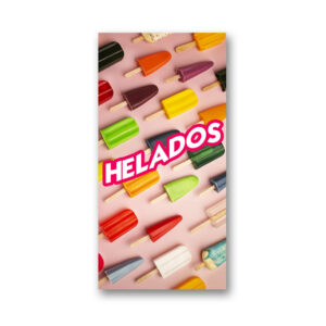 Pendón Publicitario Colgante Helados de Paleta