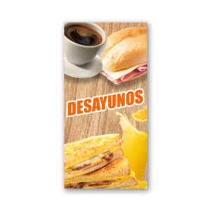 Pendon Publicitario Colgante Desayunos