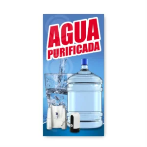 Pendón Publicitario Colgante Agua Purificada