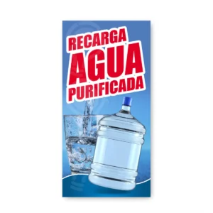 Pendón Publicitario Colgante Agua Purificada