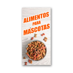 Pendón Publicitario Colgante Alimentos para Mascotas