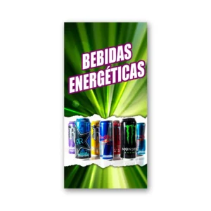 Pendon publicitario colgante Bebidas Energéticas