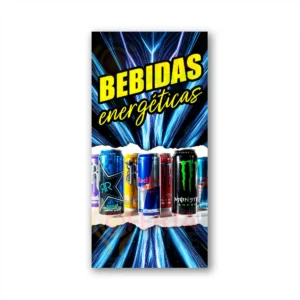 Pendon publicitario colgante Bebidas Energéticas