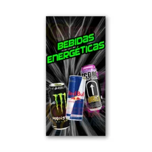 Pendon publicitario colgante Bebidas Energéticas