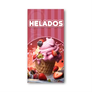 Pendón Publicitario Colgante Helados Artesanales