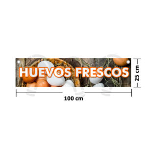 Pendón Publicitario Colgante Huevos Frescos