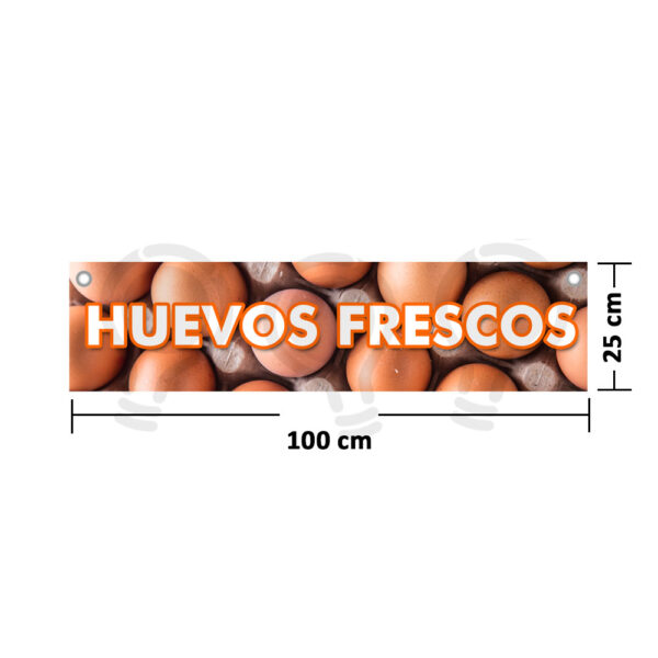 Pendón Publicitario Colgante Huevos Frescos