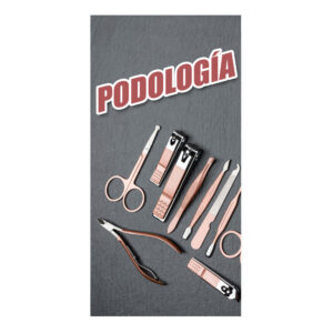 Pendón publicitario colgante Podología