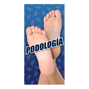 Pendón publicitario colgante Podología