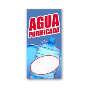 Pendón Publicitario Colgante Agua Purificada