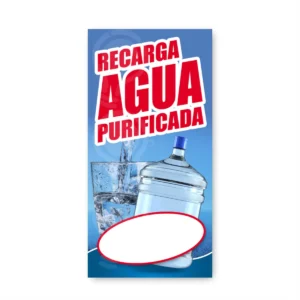 Pendón Publicitario Colgante Agua Purificada