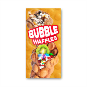 Pendón Publicitario Colgante Bubble Waffles