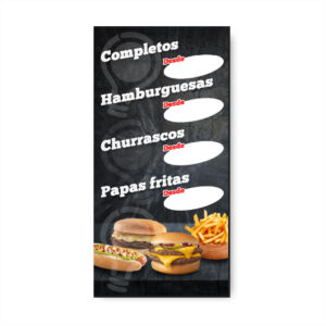 Pendon Publicitario Colgante Comida Rápida Hamburguesas