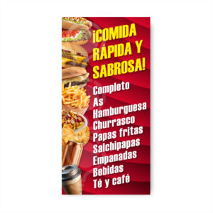 Pendon Publicitario Colgante Comida Rápida Hamburguesas