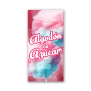 Pendón Publicitario Colgante Algodon de Azucar