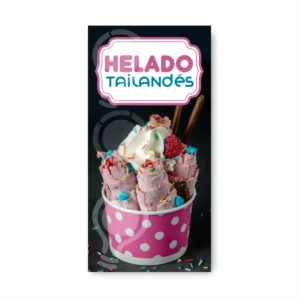 Pendón Publicitario Colgante Helado Thaiandes