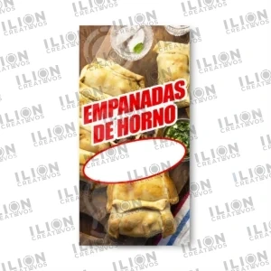 Pendón para la venta de Empanadas de Horno