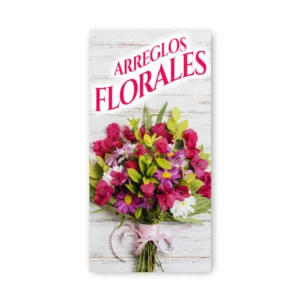 Pendón publicitario colgante Arreglos Florales