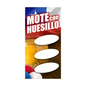 Pendon Publicitario Colgante Mote con Huesillo