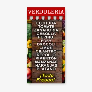 Pendón Publicitario Colgante Verdulería