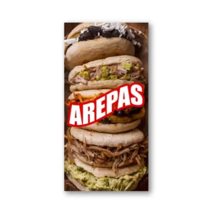 Pendón Publicitario Colgante Arepas