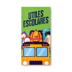 Pendón Publicitario colgante Útiles Escolares
