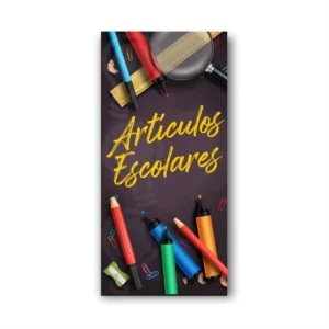 Pendón Publicitario colgante Útiles Escolares