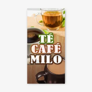 Fabrica de pendones | Pendon Publicitario Colgante Té, Café, Milo