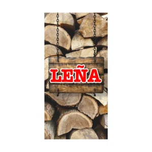 Pendon Publicitario Colgante Leña