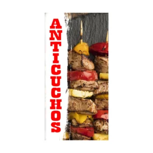 Pendón Publicitario Colgante Anticuchos