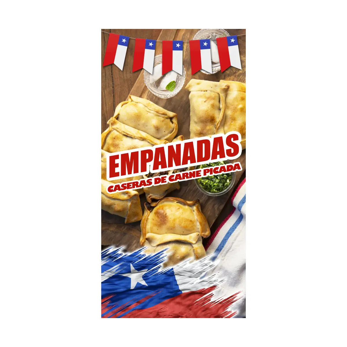 Pendon Publicitario Colgante Empanadas de Horno