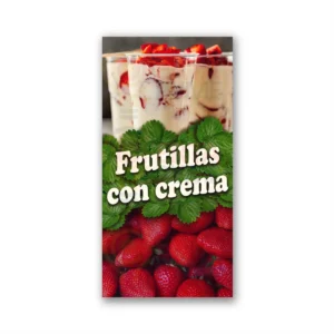 Pendón Frutillas con Crema