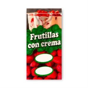 Pendón Frutillas con Crema