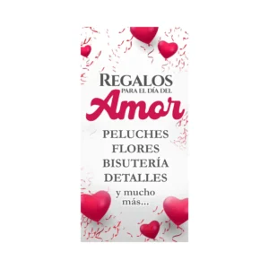Pendon Publicitario colgante para la venta de Regalos en San Valentín