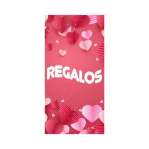 Pendon Publicitario colgante para la venta de Regalos en San Valentín