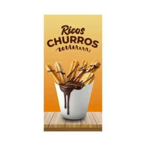 Pendon Publicitario Colgante para la venta de Churros | Fabrica de pendones