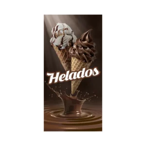 Pendon Publicitario colgante para la venta de Helados Soft